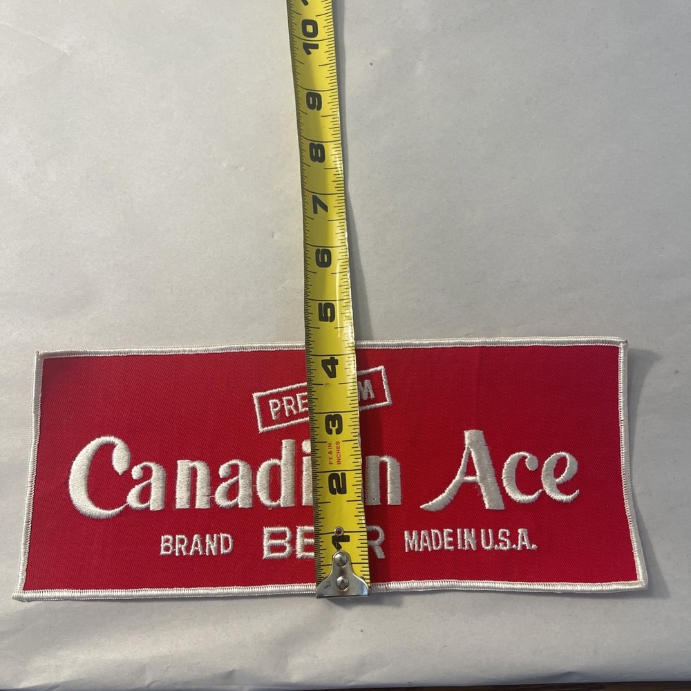 Vintage Canadian Ace Brand Premium Beer Large Patch 10" x 4" - Picture 8 of 10